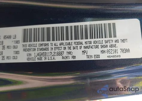 2007 Jeep Wrangler Unlimited Sahara from USA, damaged, VIN 1J4GA59117L216687